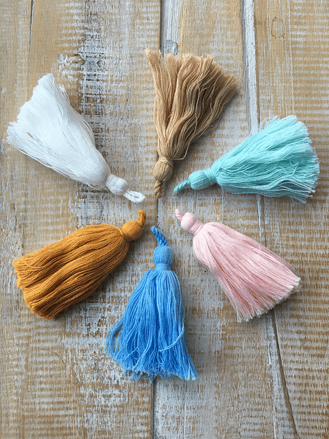 Borlas de algodón set de 2