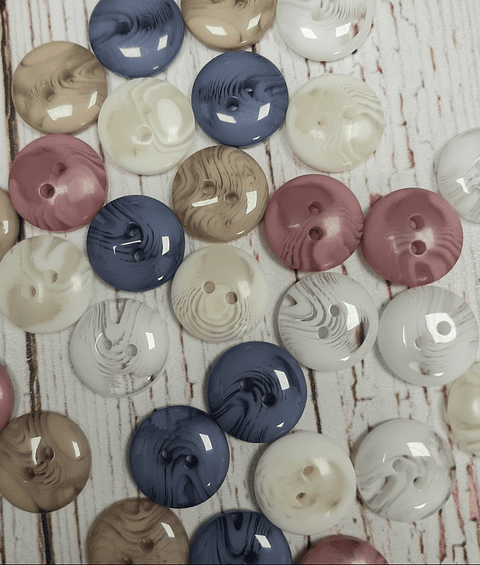 Set 6 Botones marmoleados 18mm