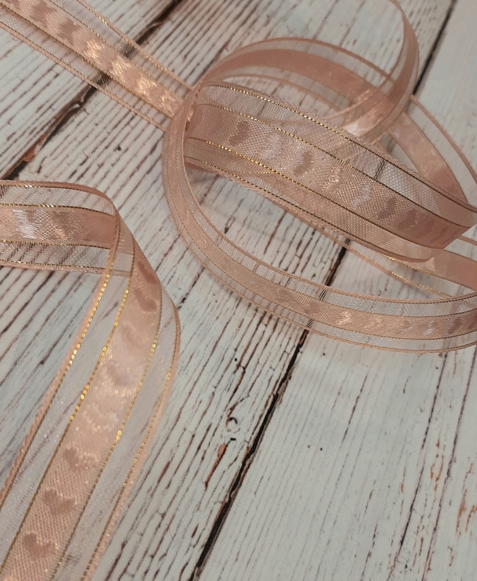 Cinta Organza Corazones 3mts 4