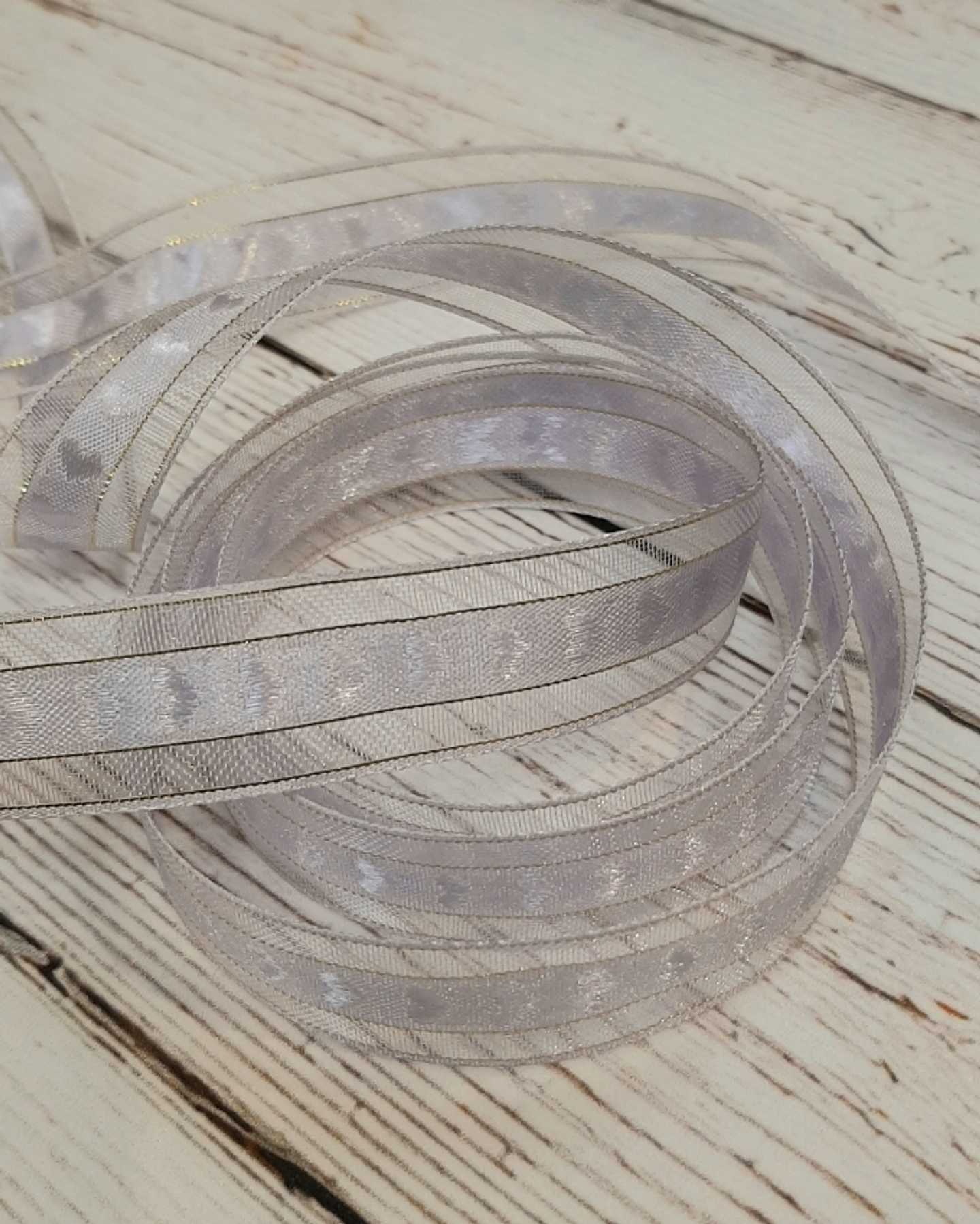 Cinta Organza Corazones 3mts 3