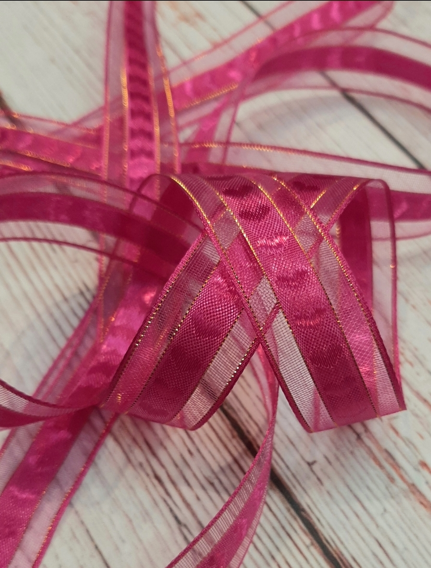 Cinta Organza Corazones 3mts 6