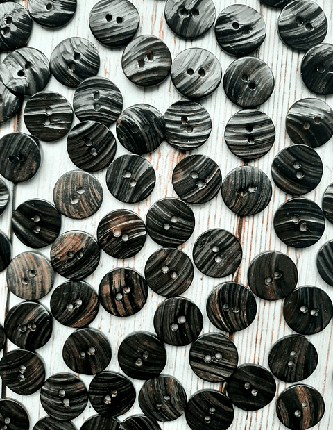 Set 6 Botones Nácar Textura 18mm