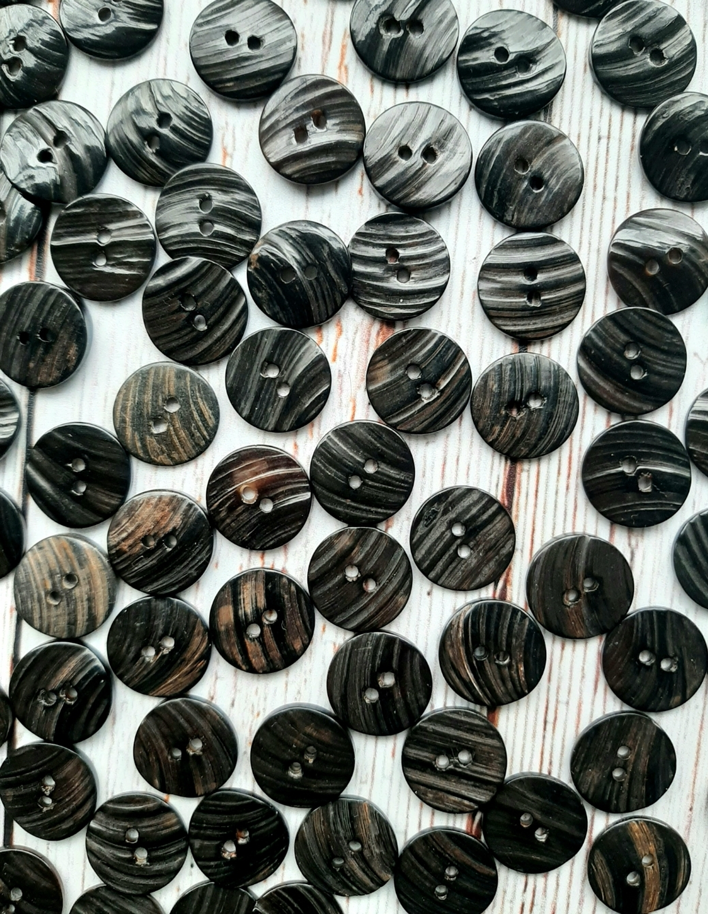 Set 6 Botones Nácar Textura 18mm 1