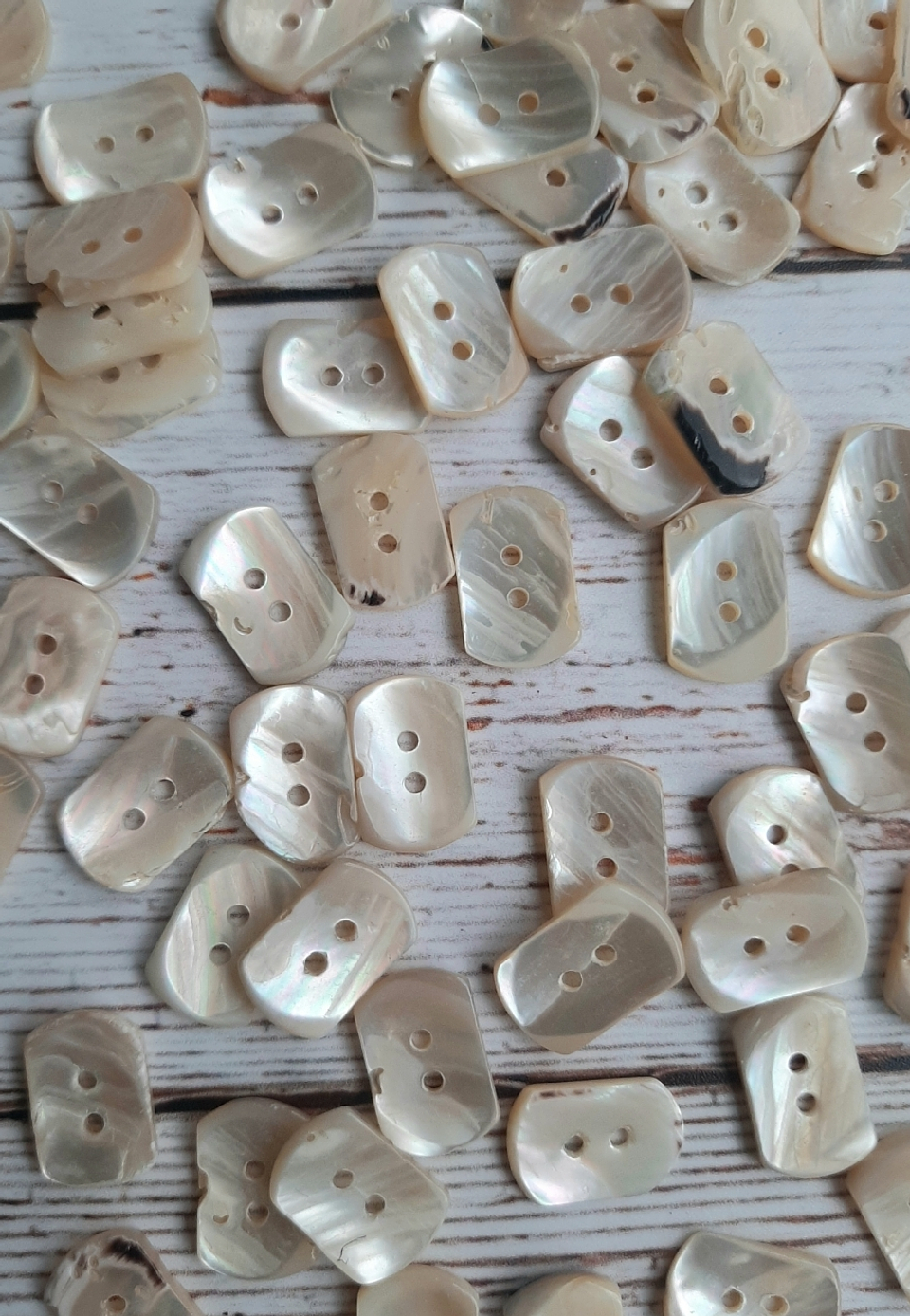 Set 6 Botones Nácar Horizontales  1