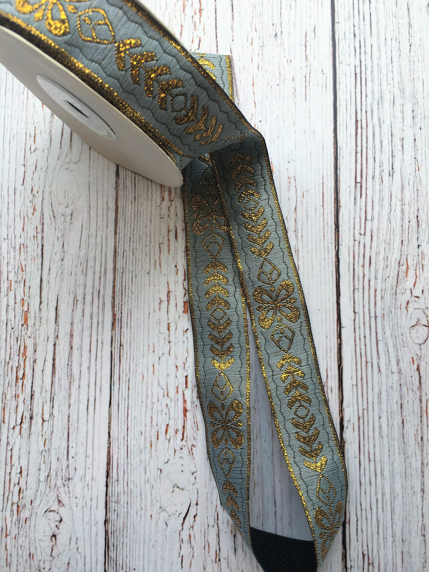 Cinta Étnica Hojas Celeste 3mts 1