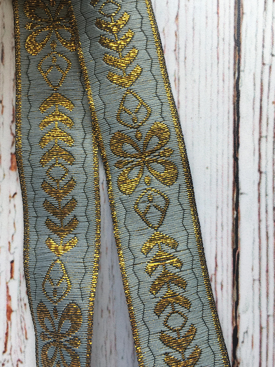 Cinta Étnica Hojas Celeste 3mts 2