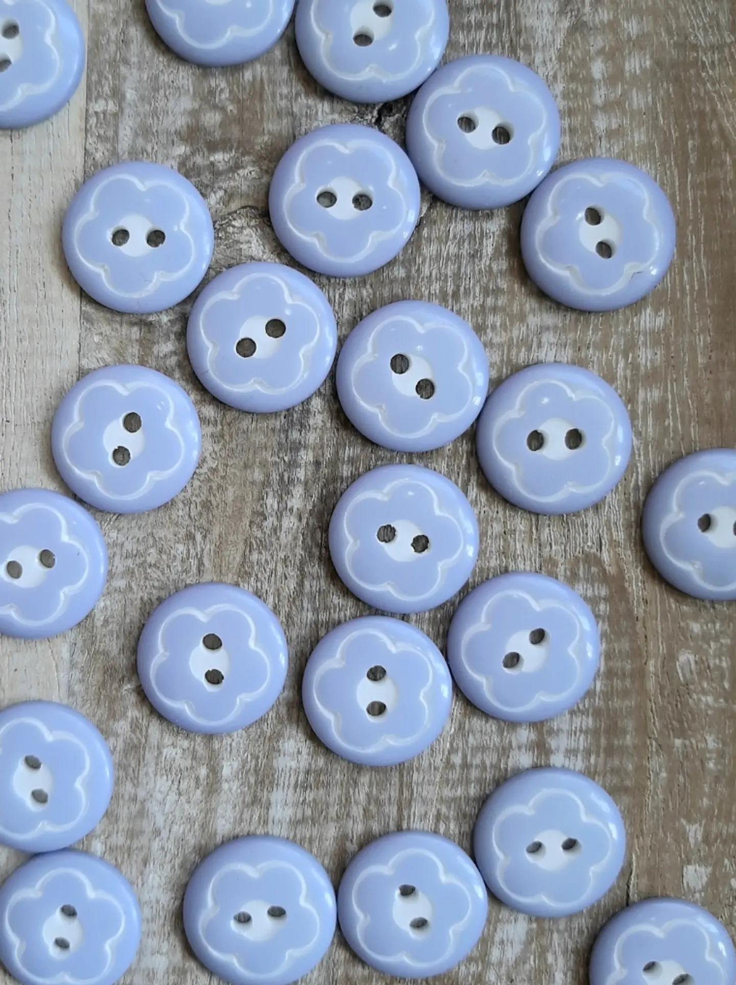 Set 6 Botones Flor 15mm 2