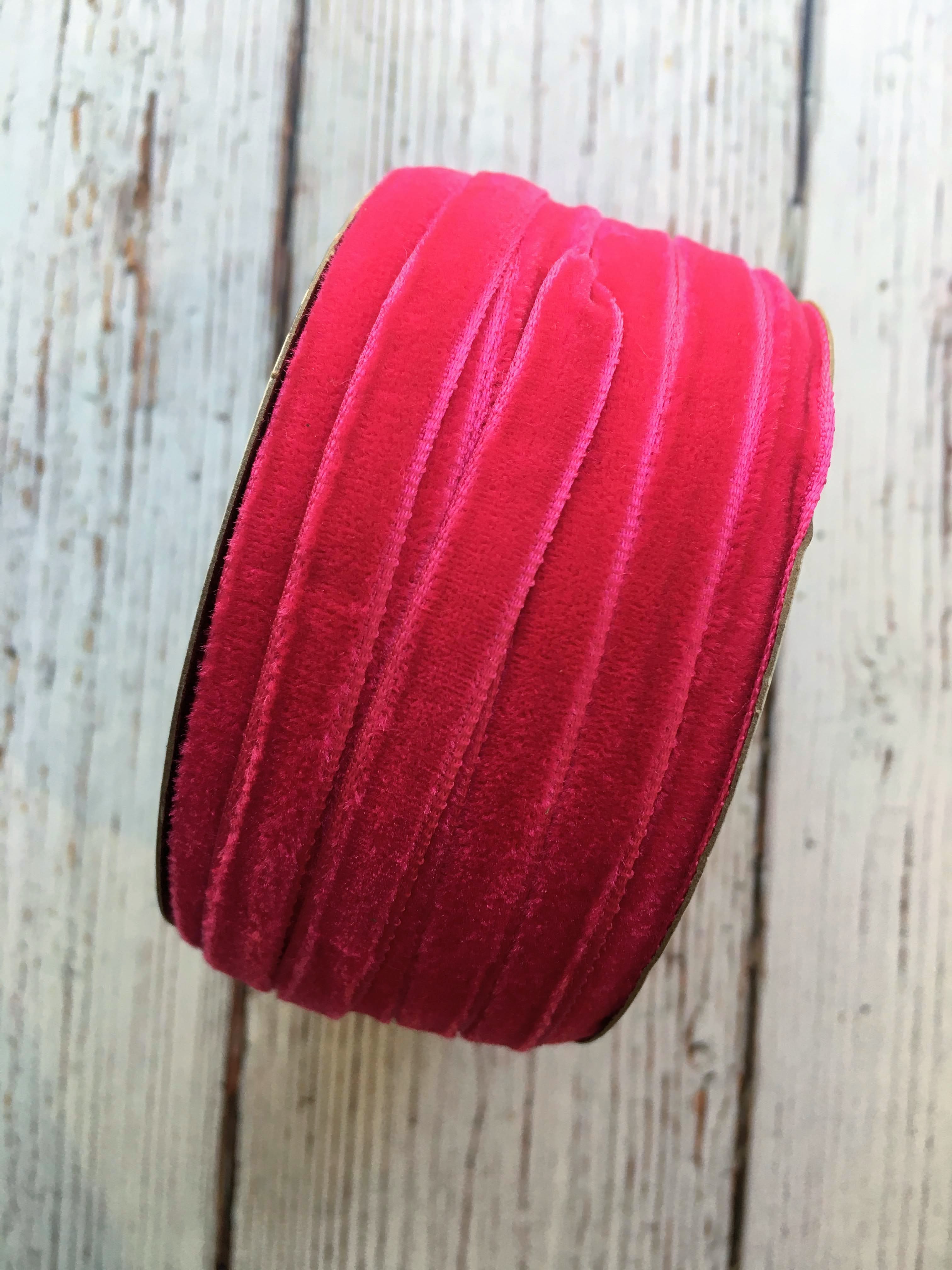 Rollo Cinta Textil Terciopelo Rojo - 25mm x 10m