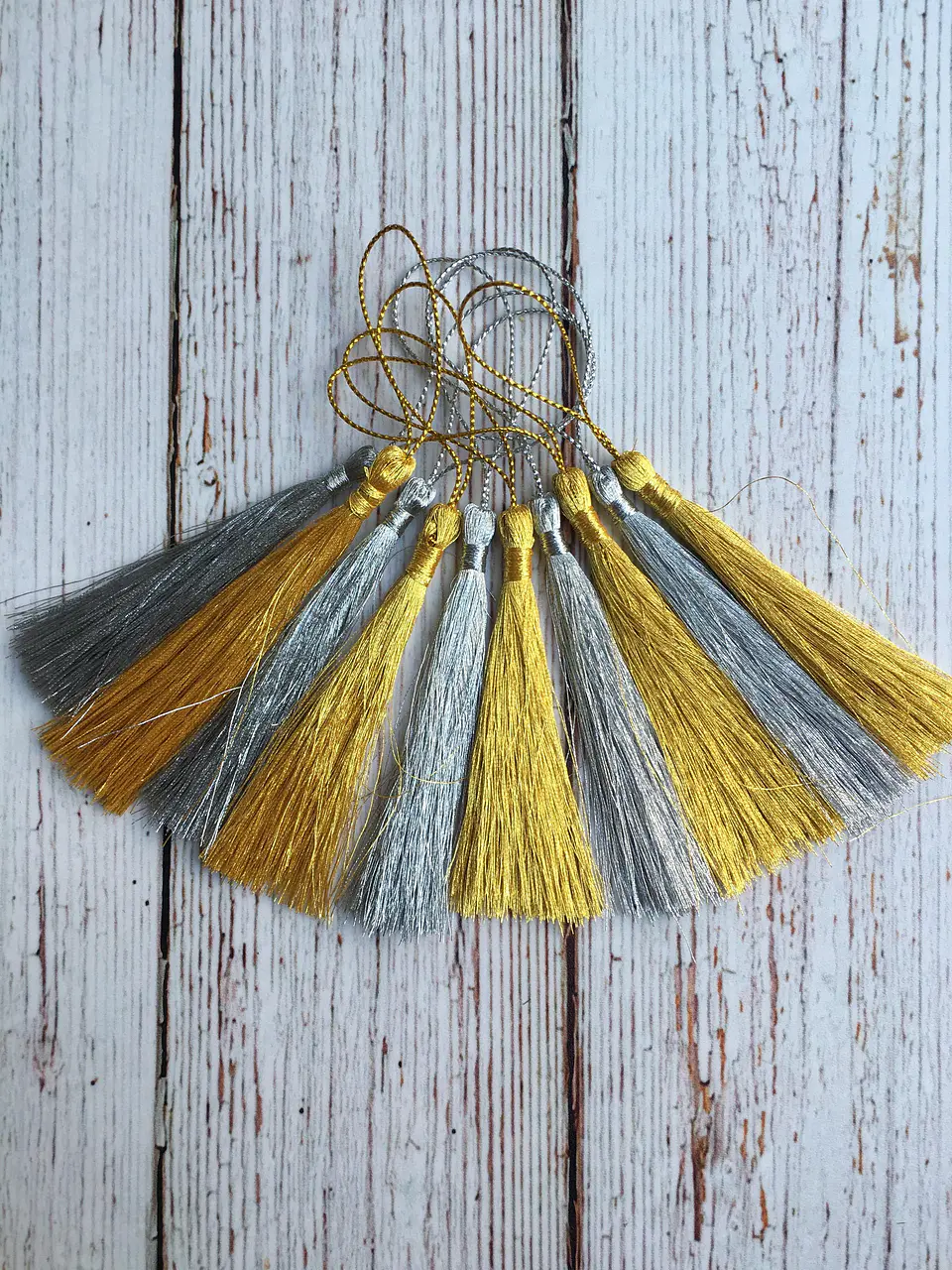 Borlas metalizadas set de 2 1