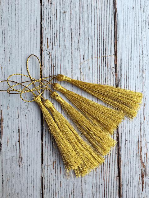 Borlas metalizadas set de 2