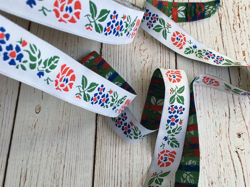 Cinta jacquard navideña por metro 1