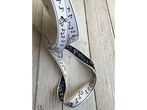 Cinta Jacquard Notas Musicales por metro