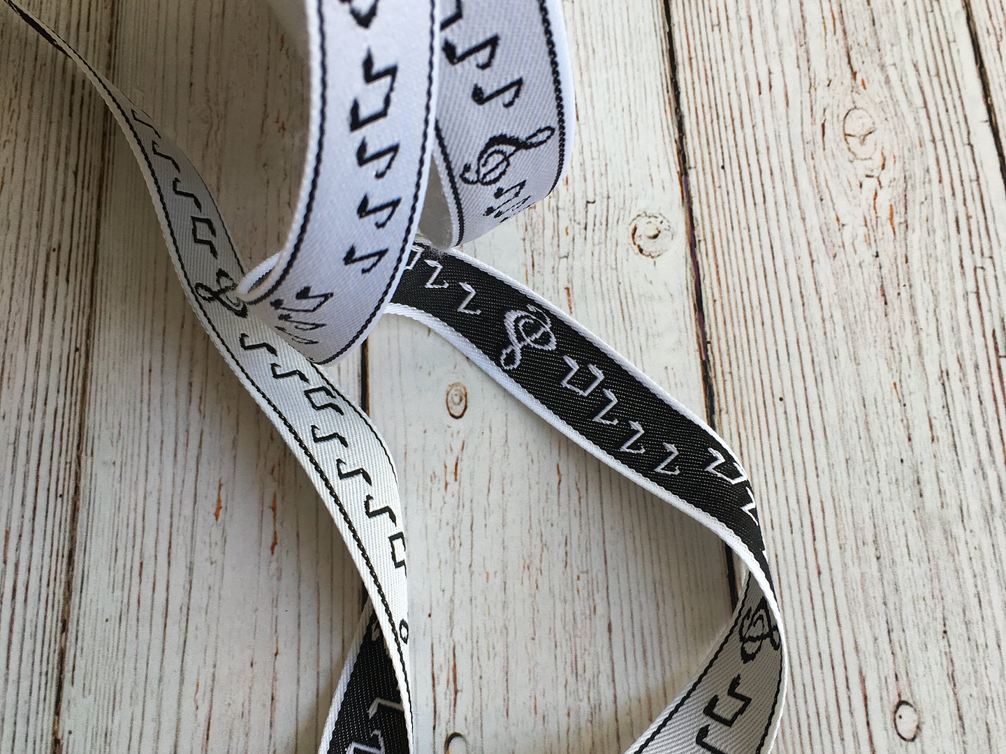 Cinta Jacquard Notas Musicales por metro 1