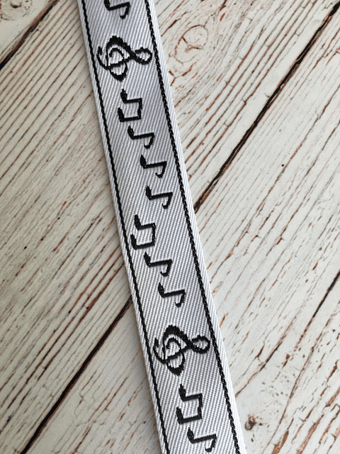 Cinta Jacquard Notas Musicales por metro