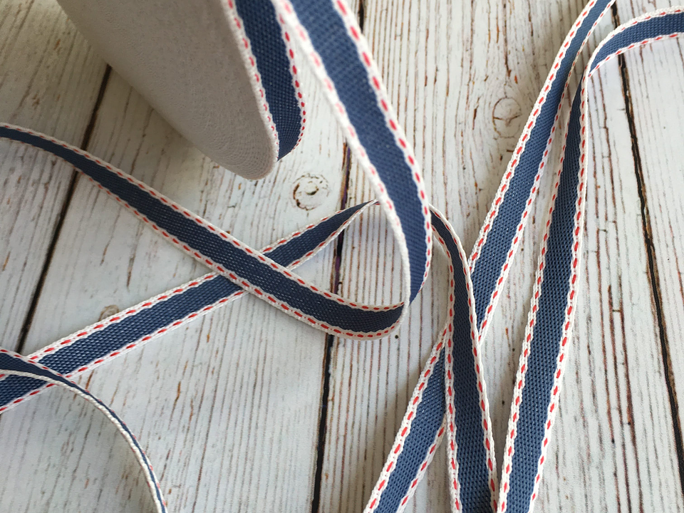 Cinta pespunte azulino por metro 1