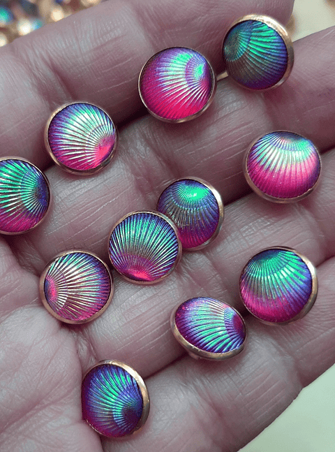 Set 6 Botones Tornasol Concha