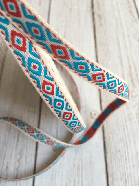 Cinta jacquard rombos por metro