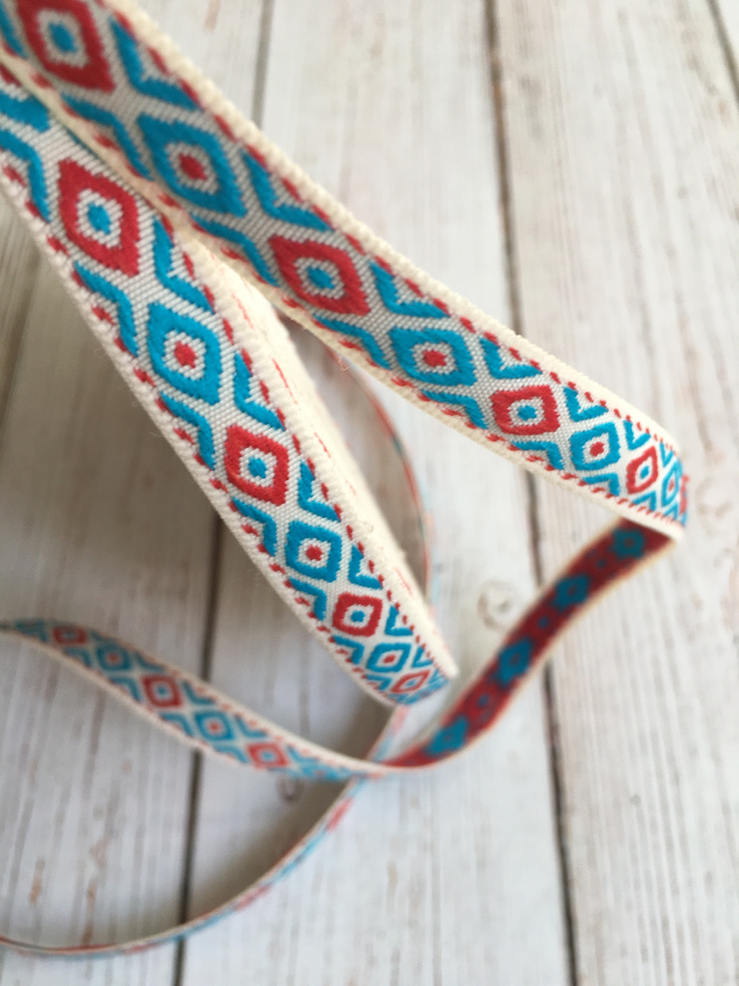 Cinta jacquard rombos por metro 1