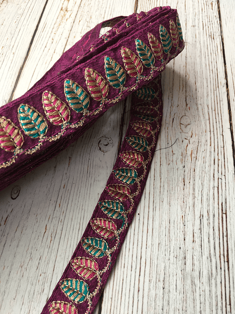 Cinta india arbolitos morada