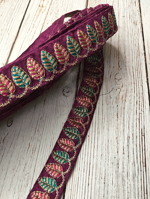 Cinta india arbolitos morada