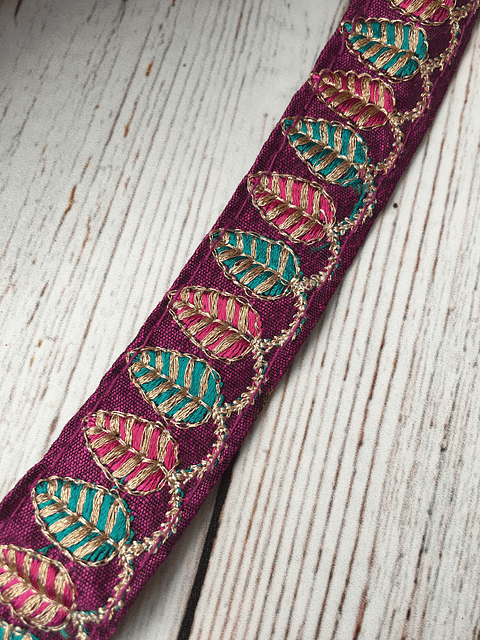 Cinta india arbolitos morada