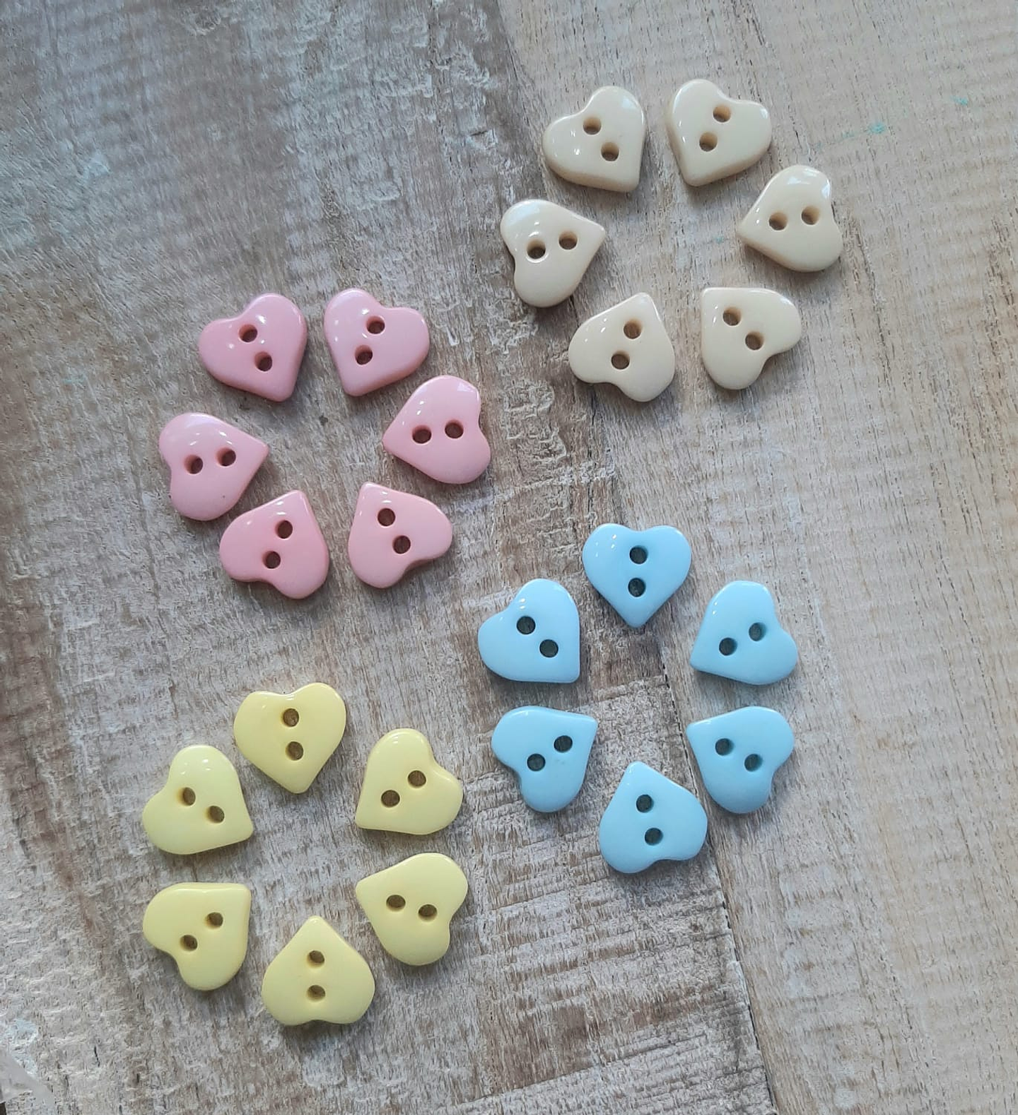 Set 6 botones corazón  1