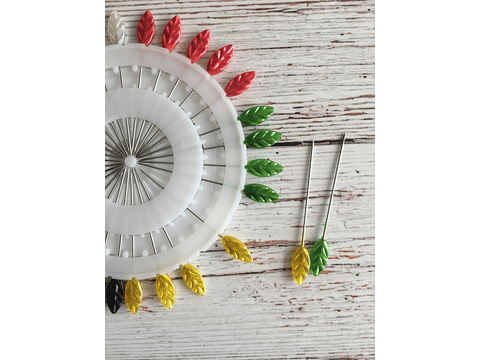 Rodela alfileres hojitas