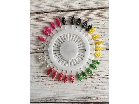 Rodela alfileres hojitas