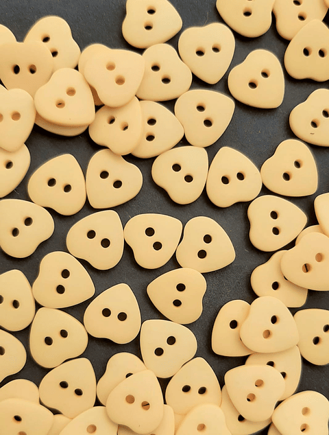 set 6 botones corazón 12mm