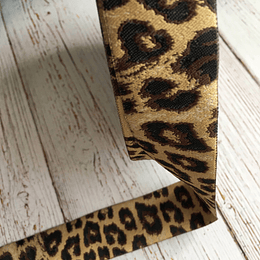 Cinta Animal Print Leopardo Ocre por metro