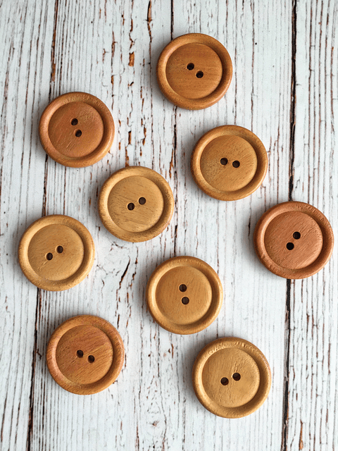 Set 4 Botones de Madera 30mm
