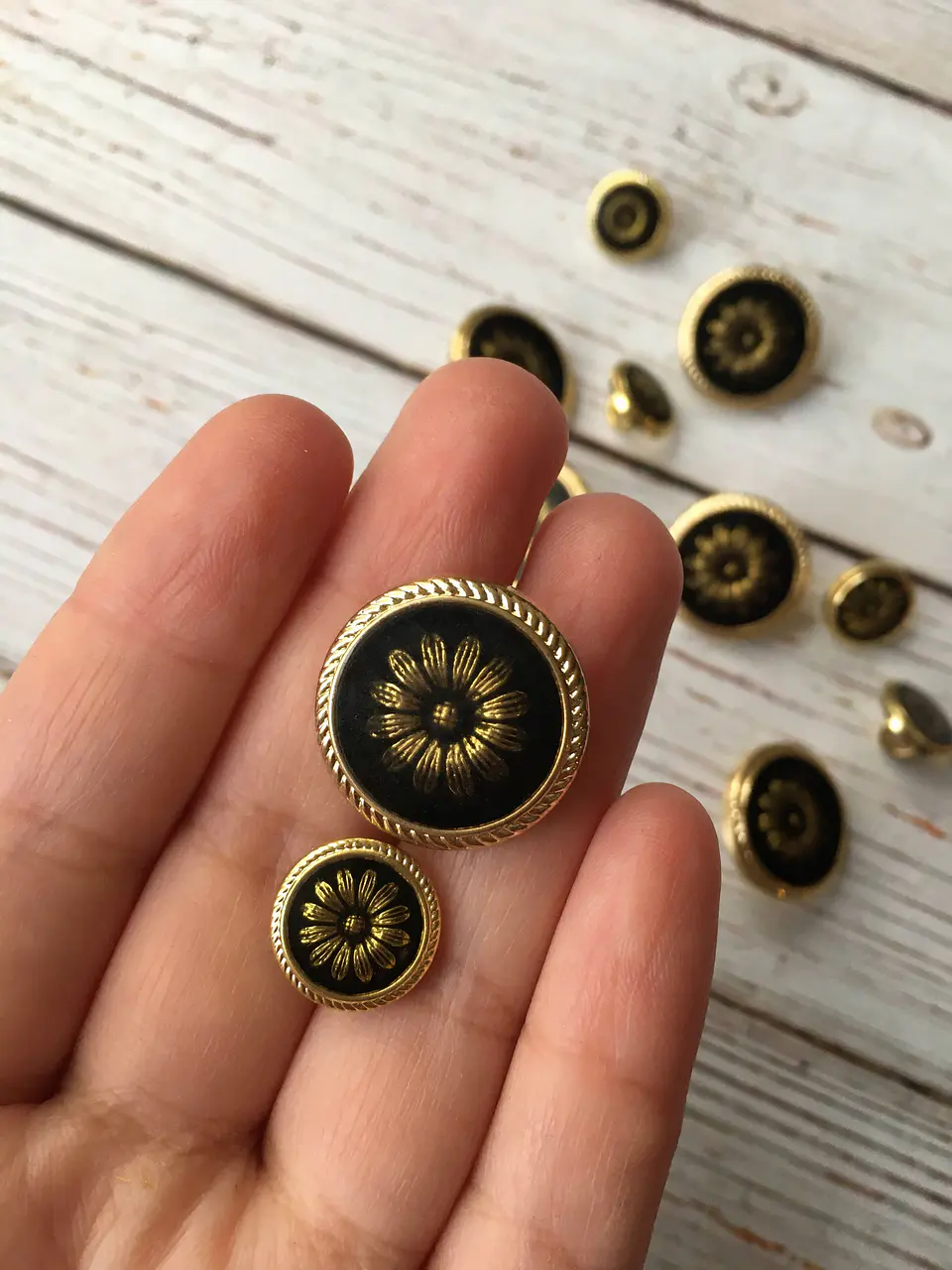 Set 6 Botones Margarita 1