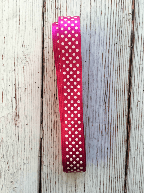 Pieza Cinta Satín Lunares 15mm