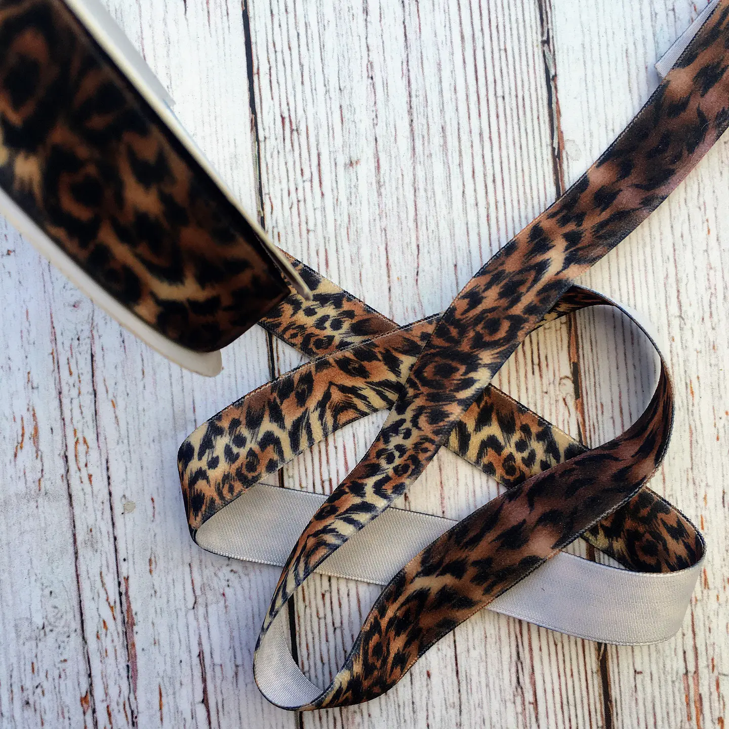 Cinta terciopelo animal print por metro 1