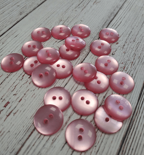 Set 6 Botones Lenteja Perlado 22mm