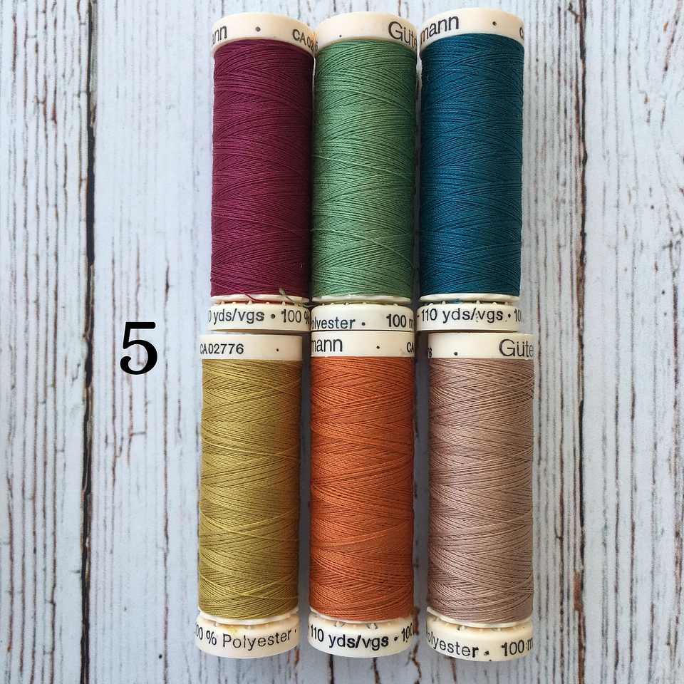 Set 6 hilos cosetodo Gütermann 1