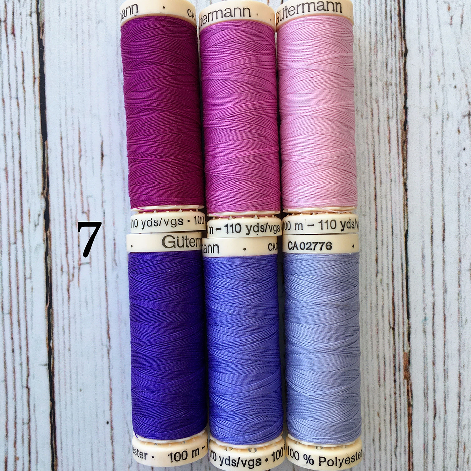 Set 6 hilos cosetodo Gütermann 7