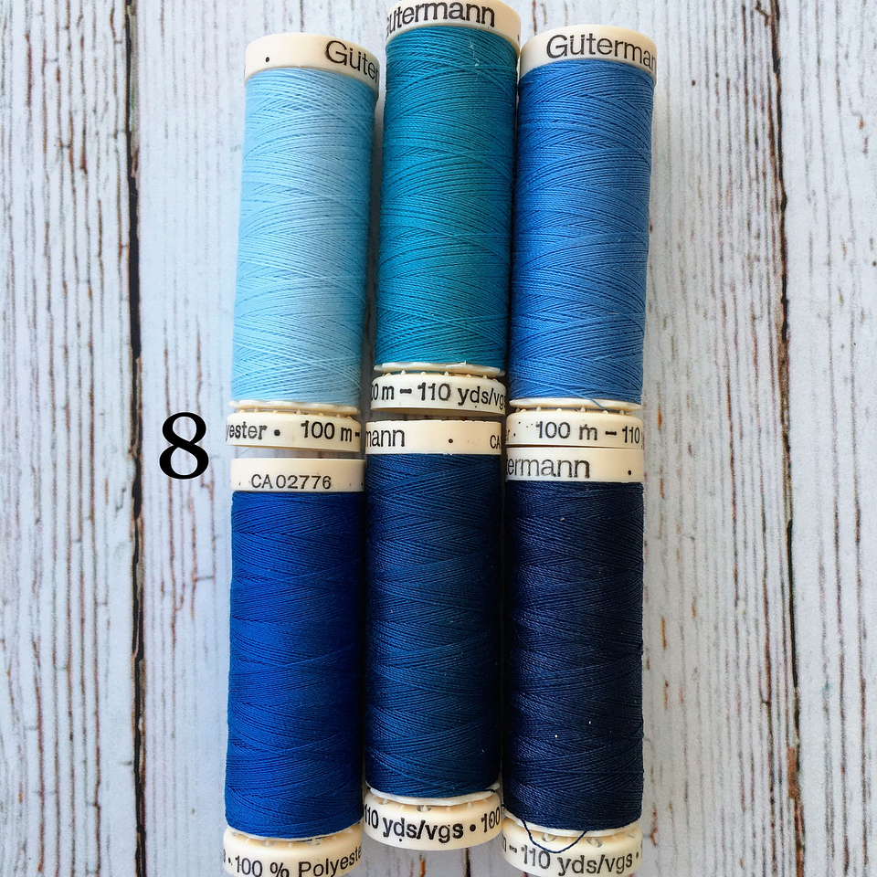Set 6 hilos cosetodo Gütermann 8
