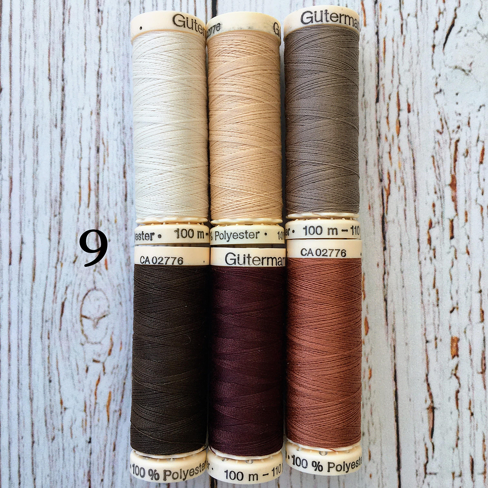 Set 6 hilos cosetodo Gütermann 9