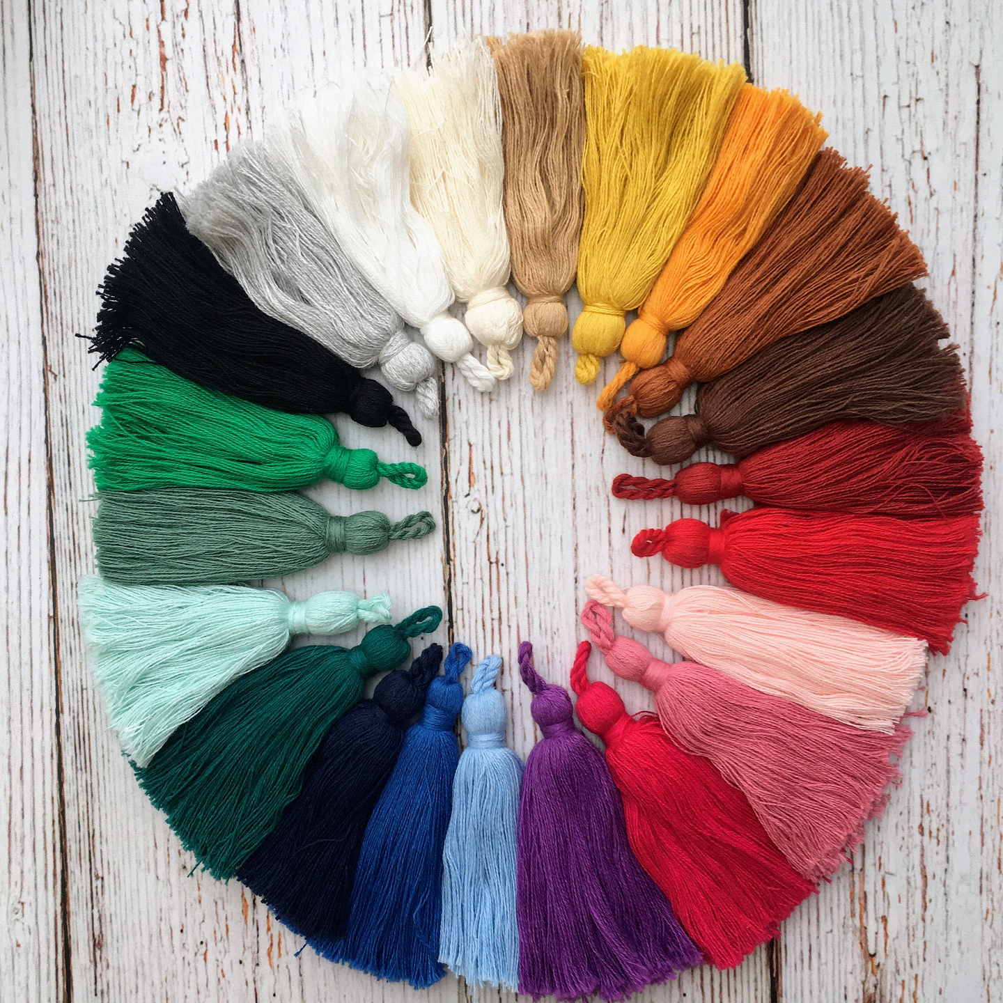 Borlas de algodón set de 2 1