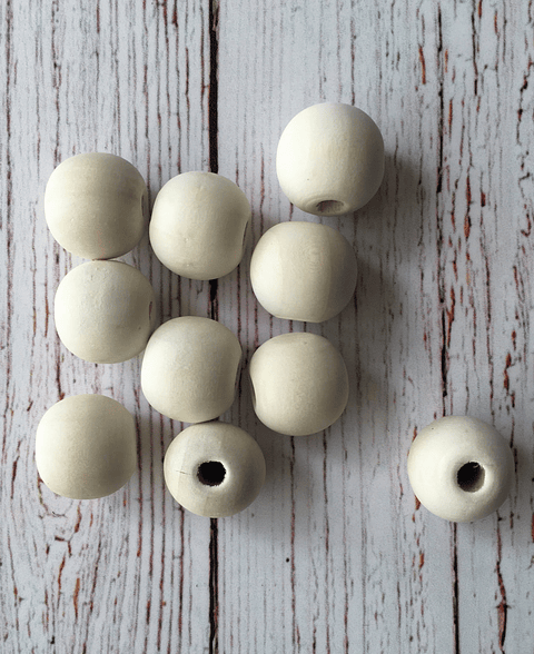 Cuentas de Madera Grandes por Unidad