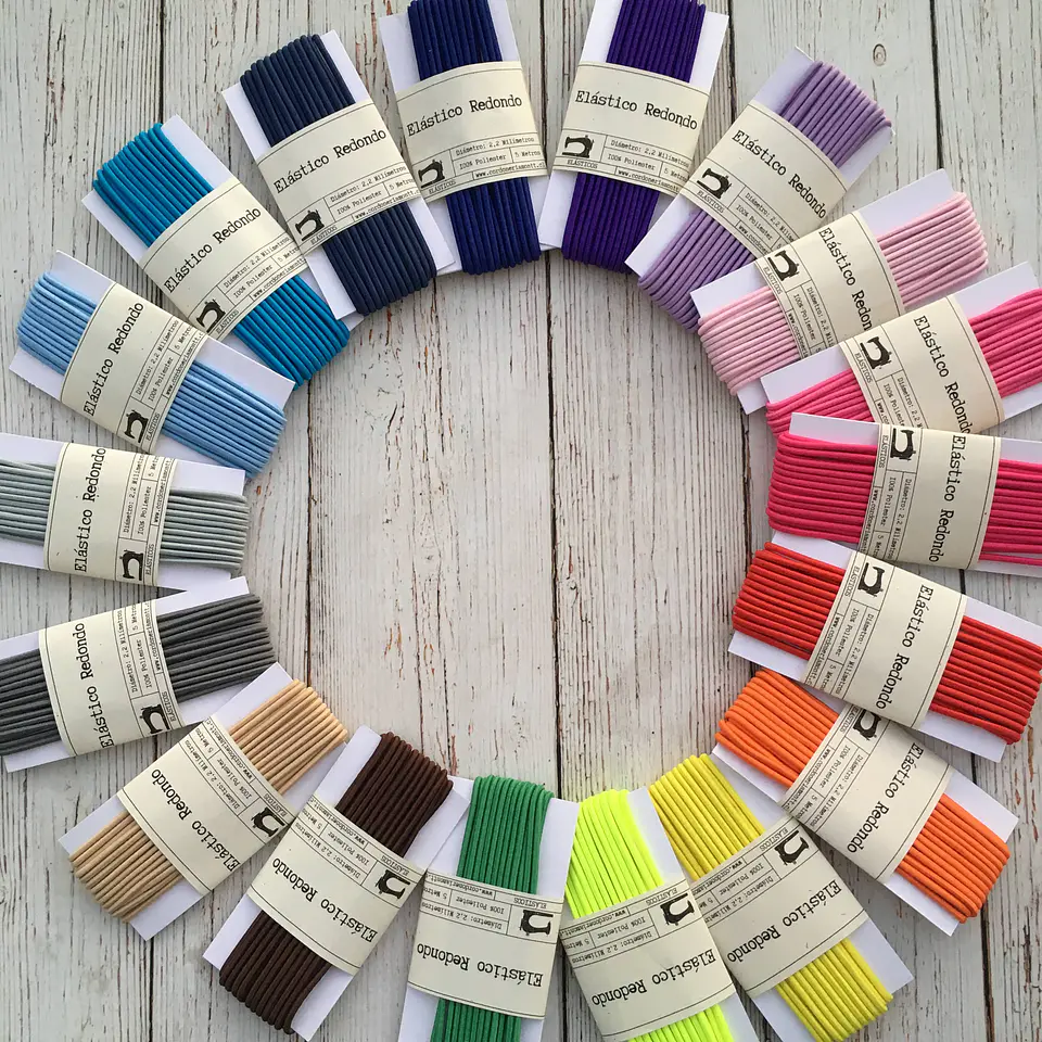 Elástico redondo colores 5mts 1