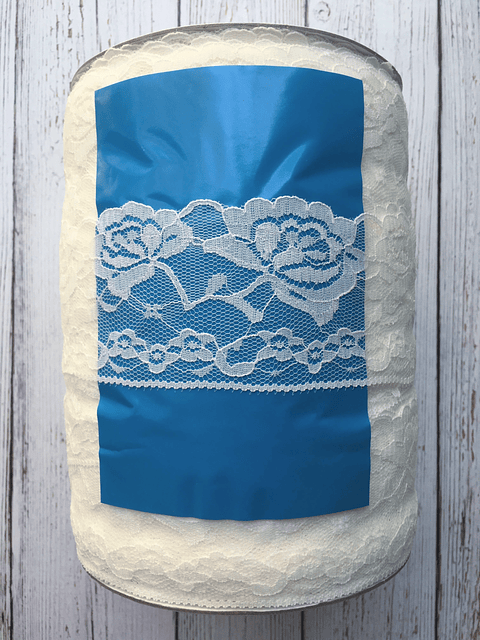 Encaje Rosa Blanco Invierno 60mm