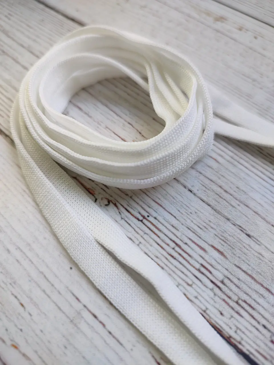 Cordones Zapatillas planos Blancos 145cm 2