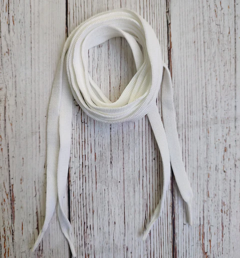 Cordones Zapatillas planos Blancos 145cm
