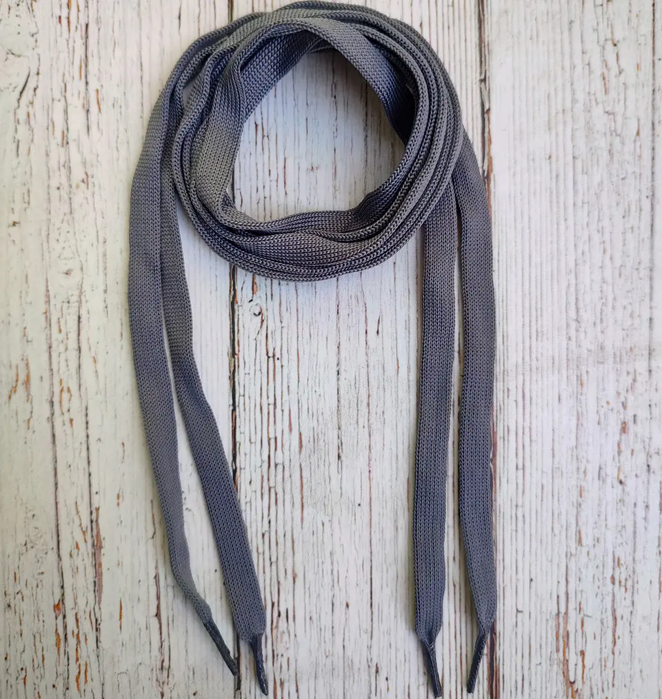 Cordones Zapatillas planos Gris 120cm 1