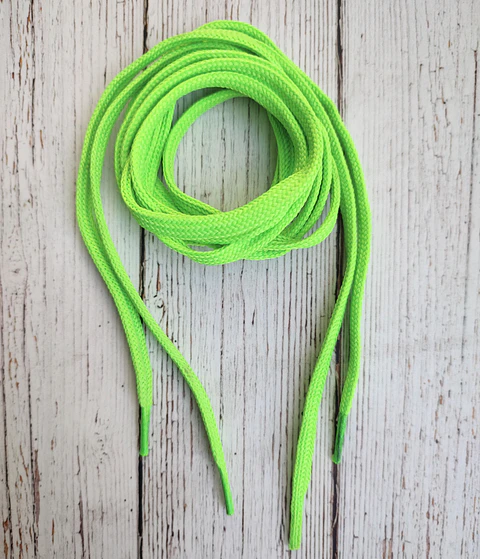 Cordones Zapatilla planos Verde Neón 110cm