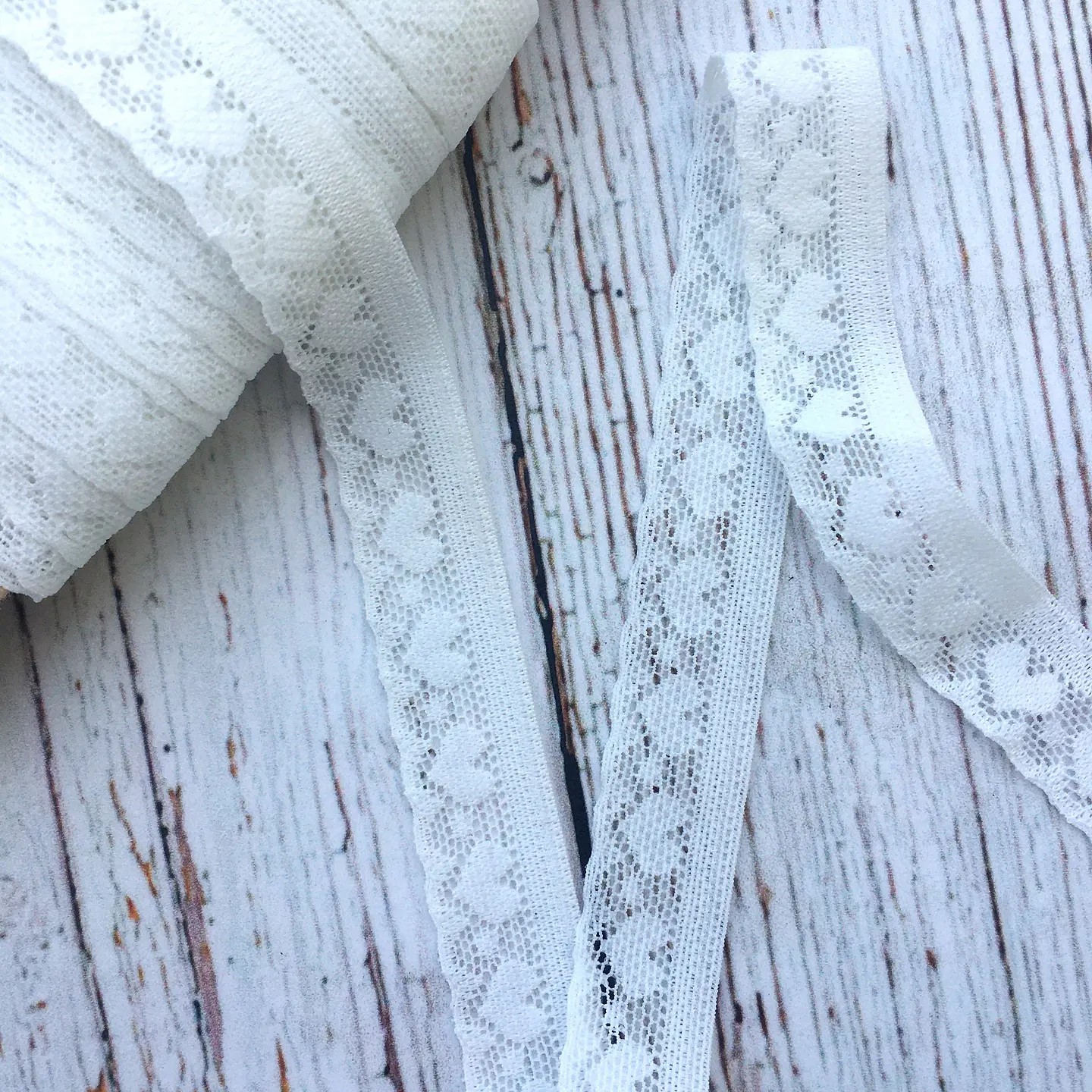 Encaje Elasticado 1.5cm Blanco 1