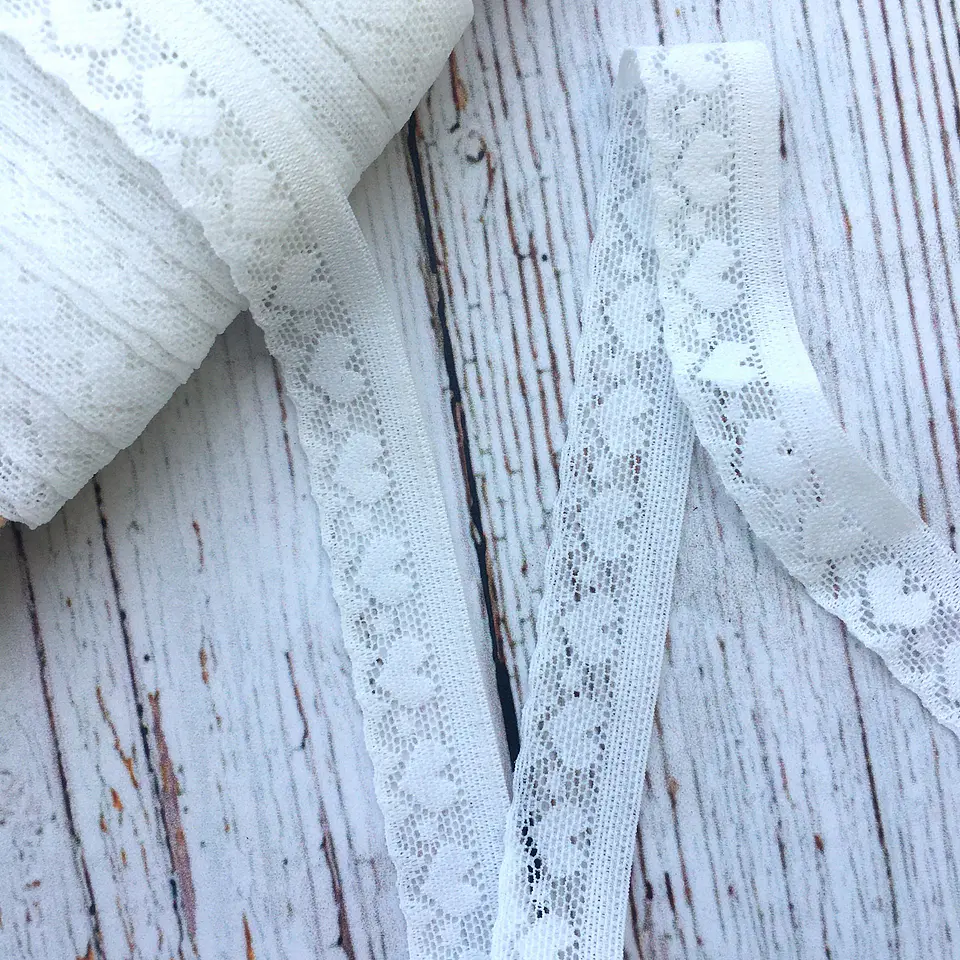 Encaje Elasticado 1.5cm Blanco 1