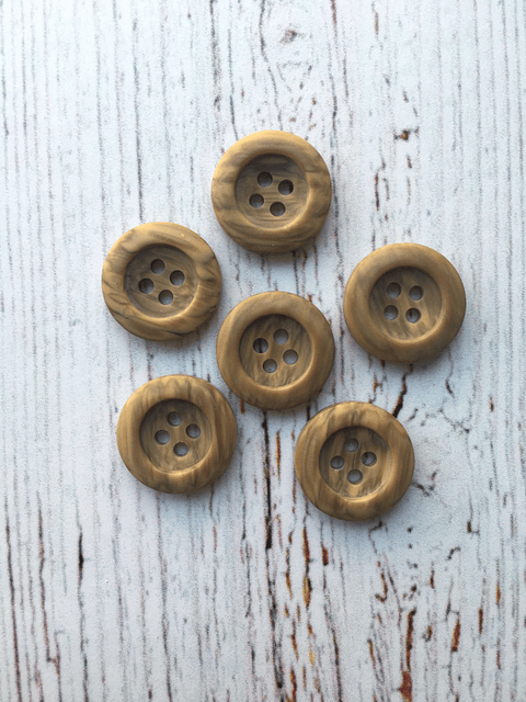 Set 6 Botones matizados beige